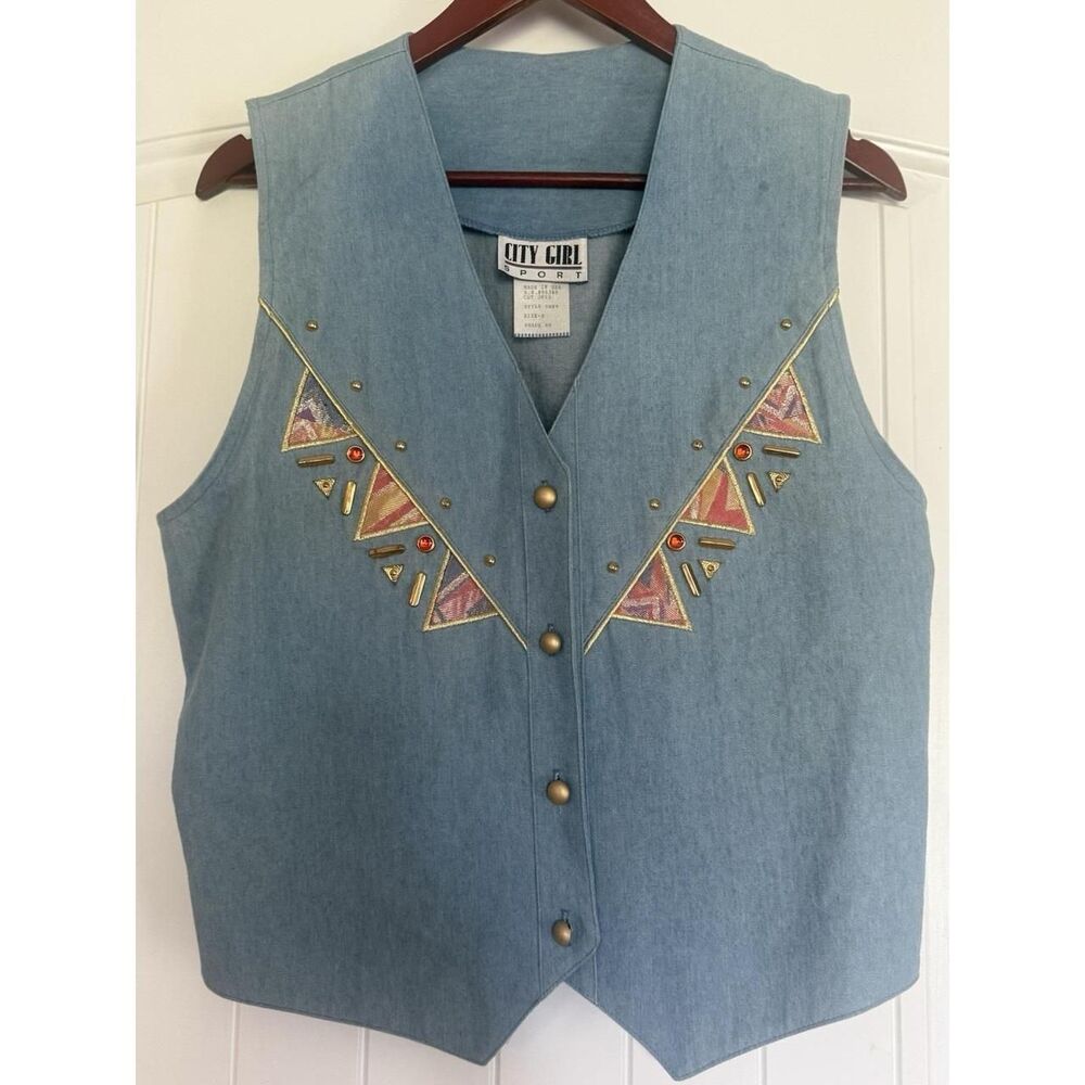 Unbranded Women's Blue and Red Gilet